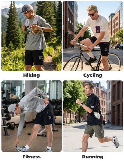 Men's Commuter Shorts Moisture-Wicking Multi-Pocket Shorts for Outdoor