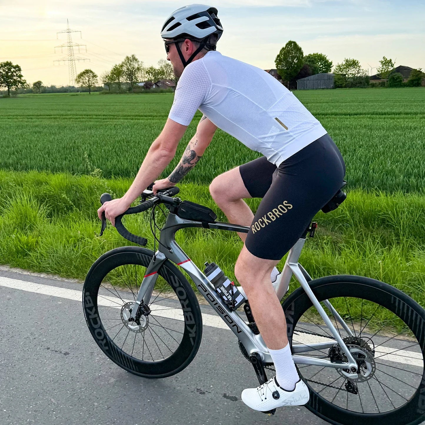 Men’s Cycling Bib Shorts for 77–104°F - YDDK013