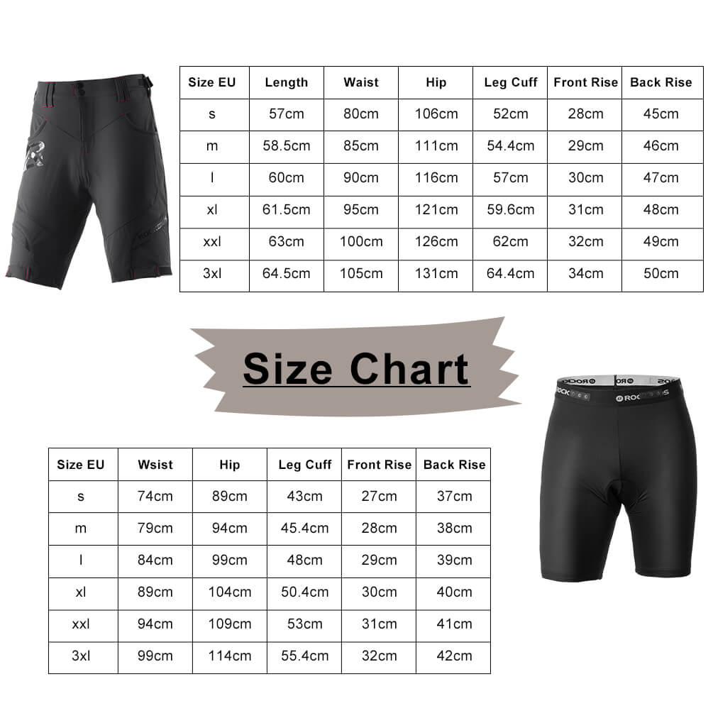 ROCKBROS Men's Cycling Shorts 4D Padded Compression Shorts