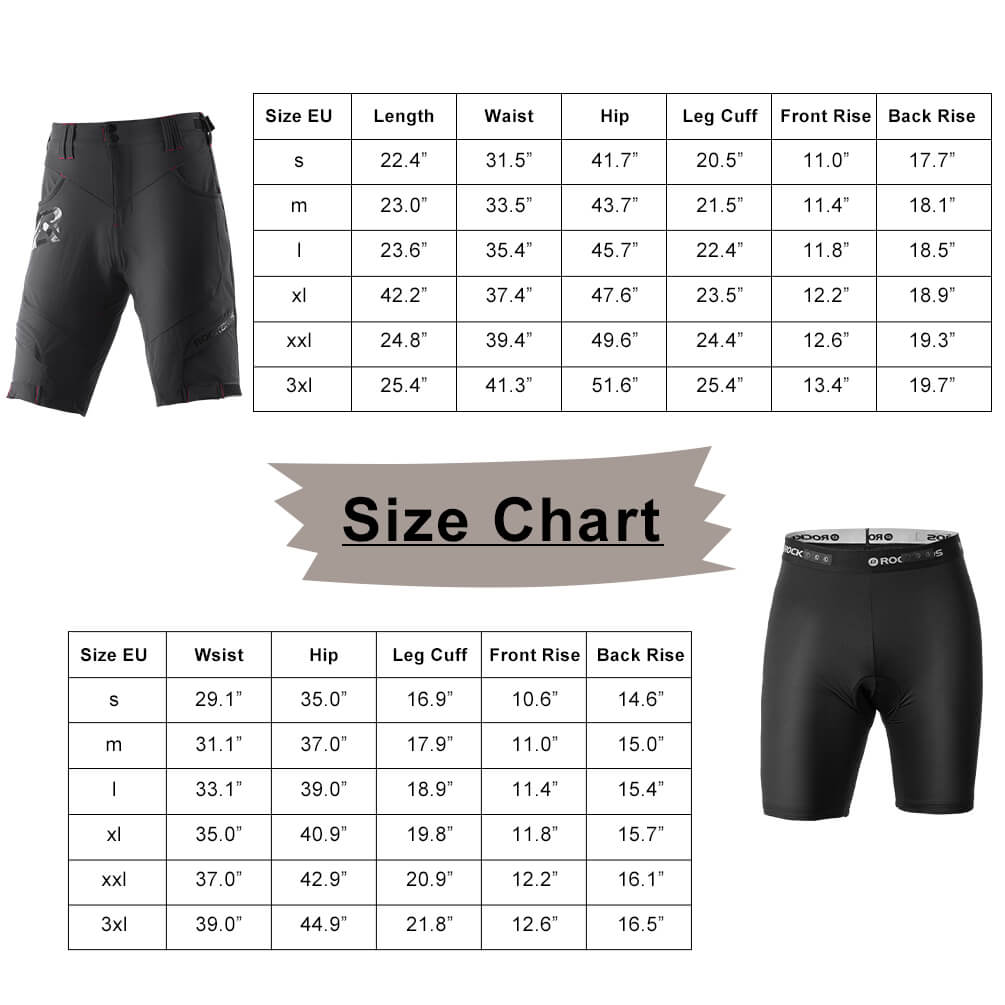 ROCKBROS Men's Cycling Shorts 4D Padded Compression Shorts