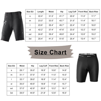 ROCKBROS Men's Cycling Shorts 4D Padded Compression Shorts