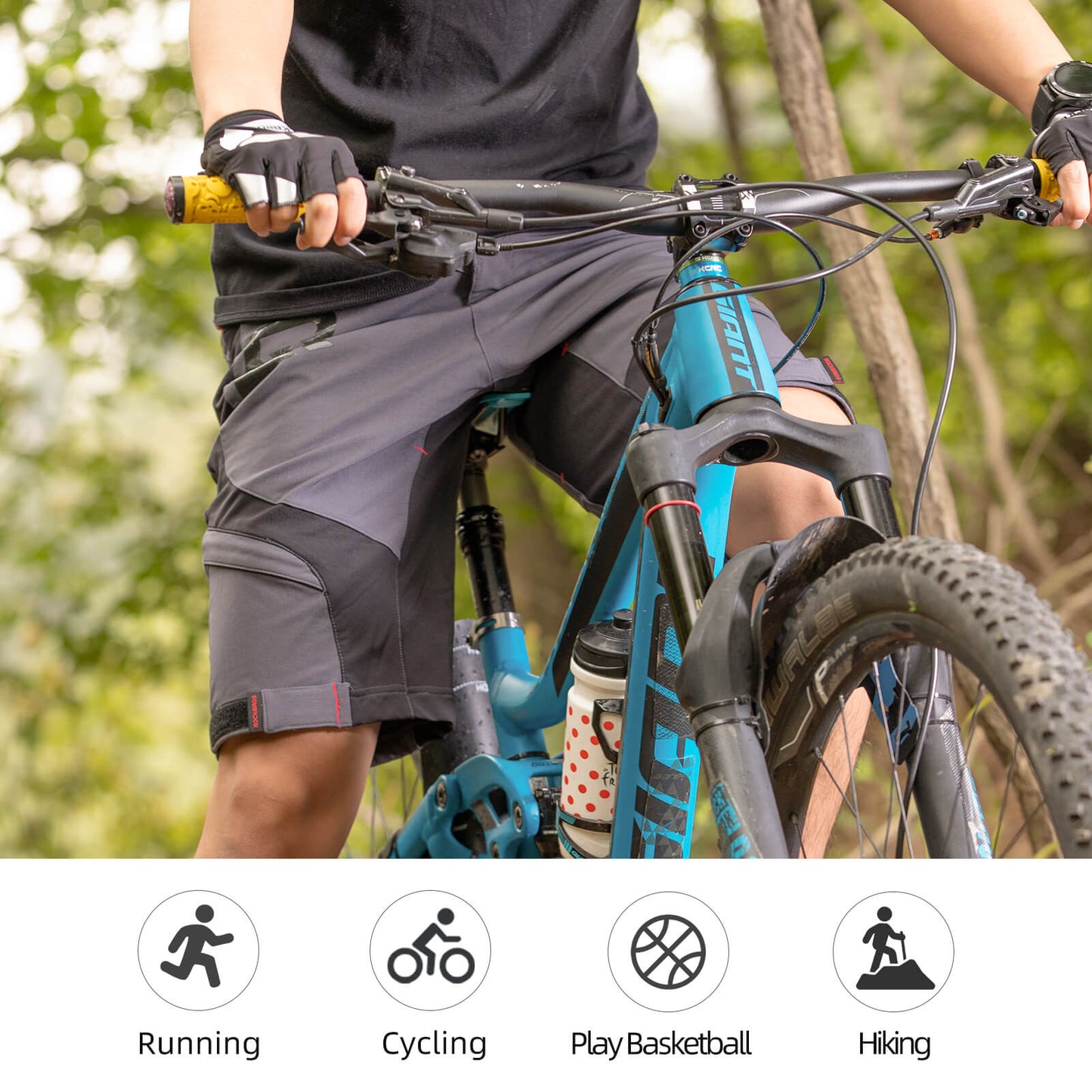 Men's MTB Shorts with Detachable 4D Padded Liner