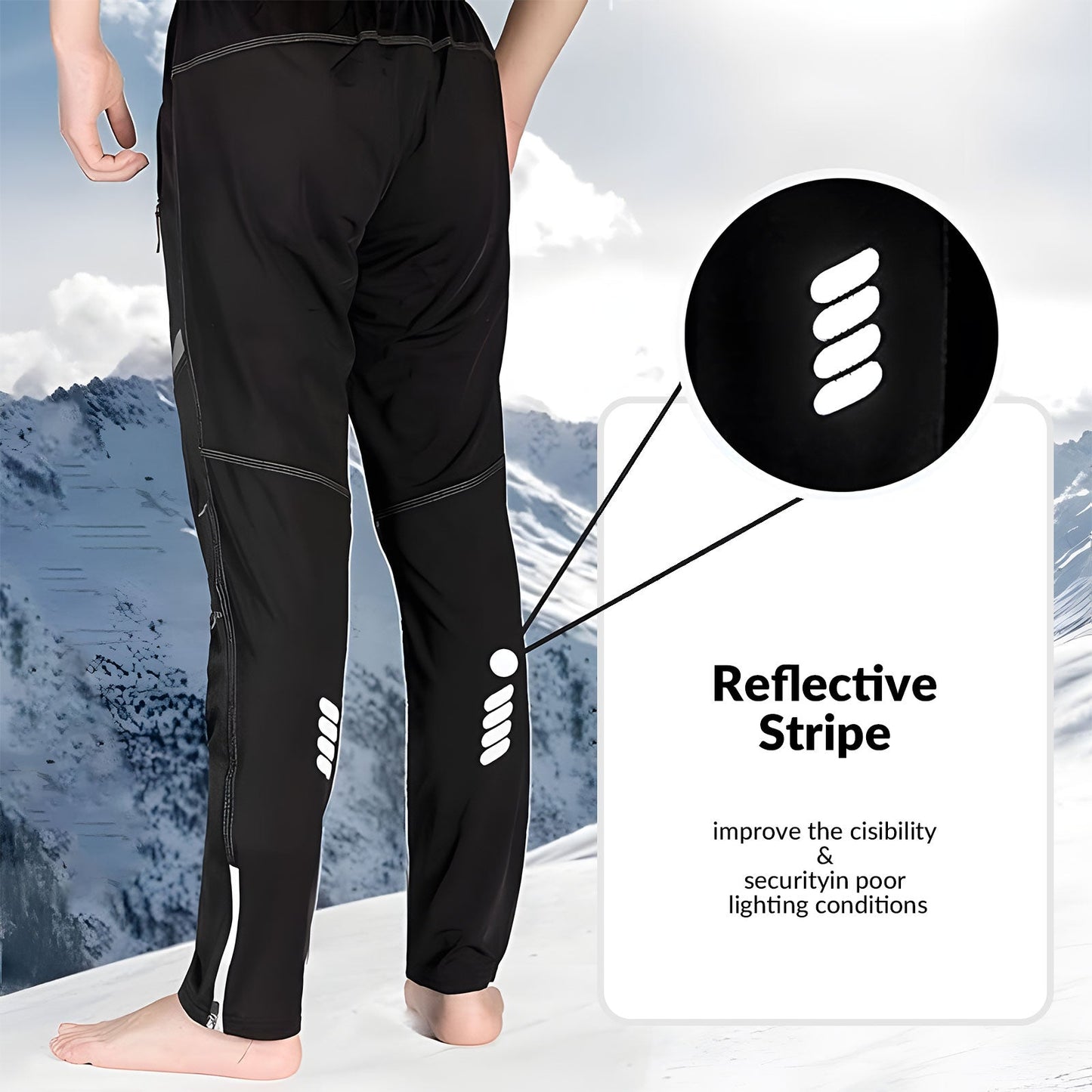 Winter Jacket & Pants Men's Windproof Cycling Suit