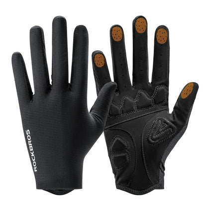 Plain Full-Finger Cycling Gloves