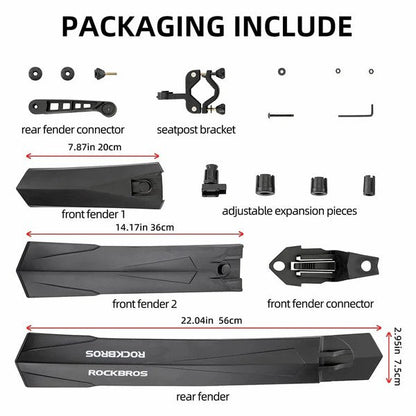 Adjustable Mountain Bike Fender Set