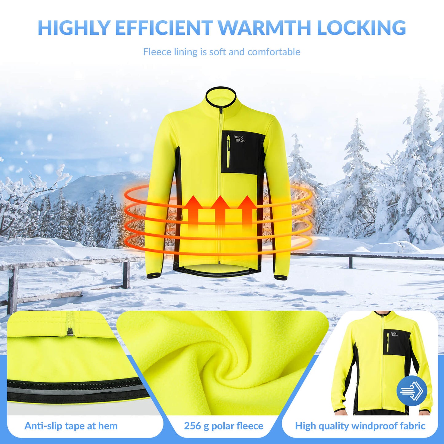 Unisex Reflective Thermal Cycling Jacket