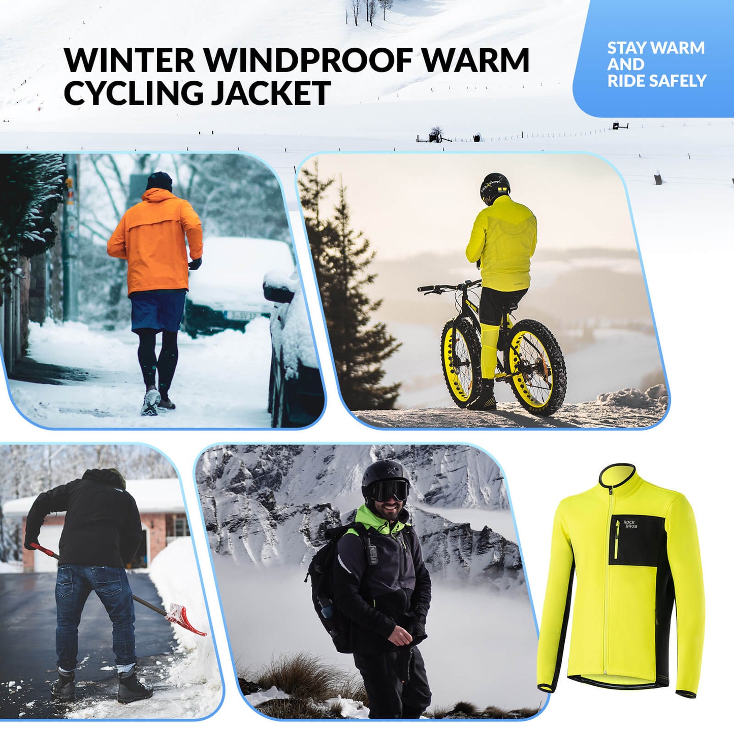 Unisex Reflective Thermal Cycling Jacket