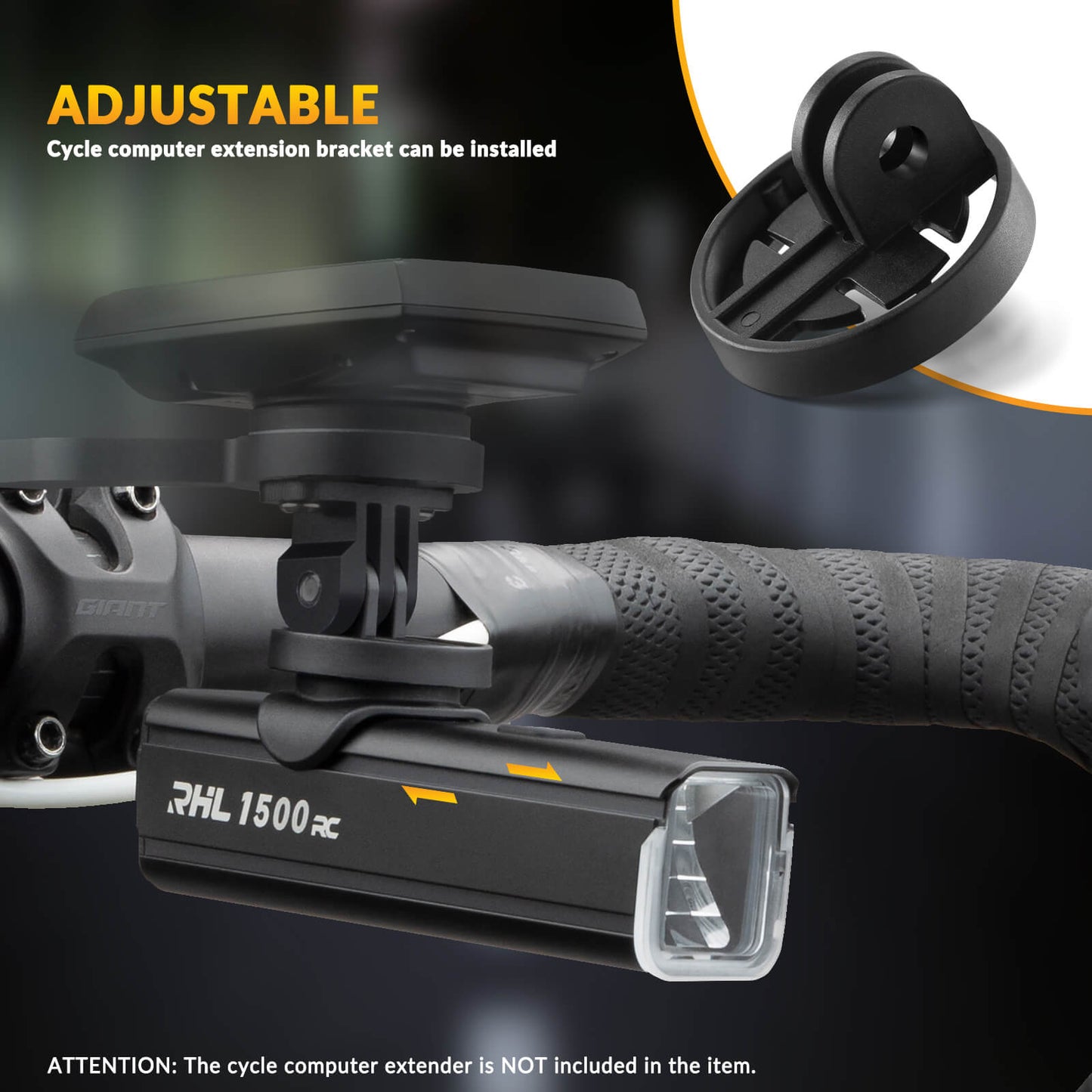 RHL1500 Bike Front Light with Intelligent Temperature Control