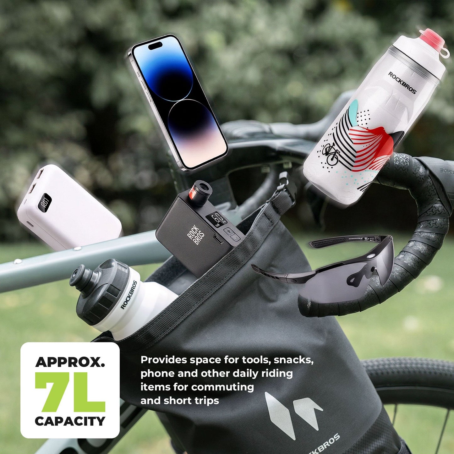 RideMate Front Fork Rack Bag - 7L