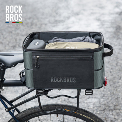 ROCKBROS Road to Sky Foldable Trunk Bag – 16.8L Expandable Bike Rack Bag