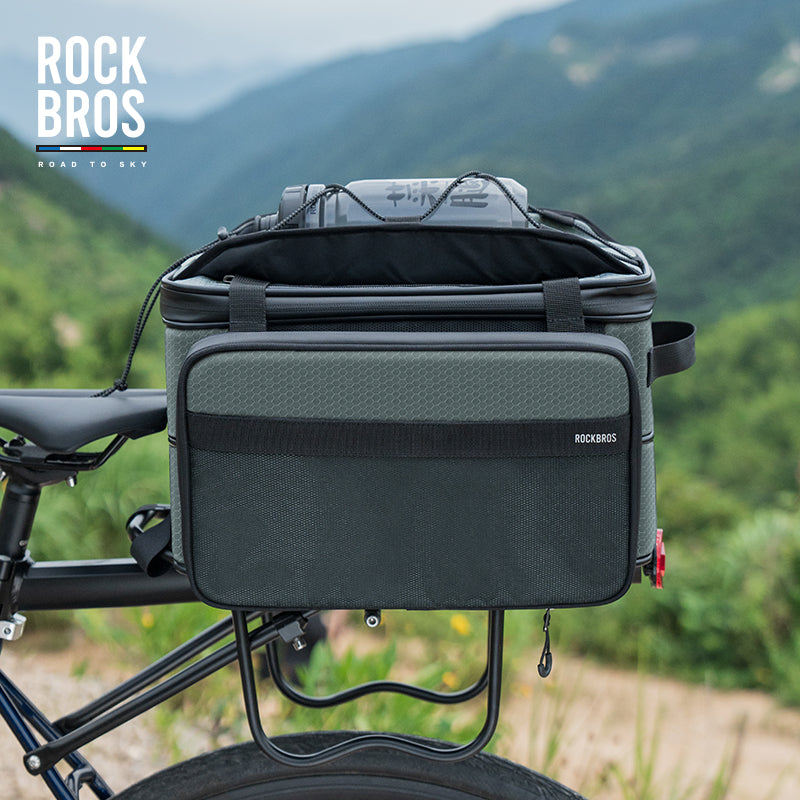 ROCKBROS Road to Sky Foldable Trunk Bag – 16.8L Expandable Bike Rack Bag