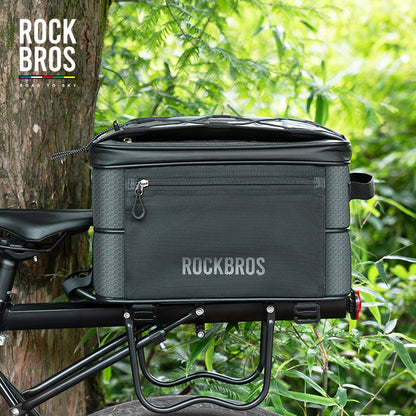 ROCKBROS Road to Sky Foldable Trunk Bag – 16.8L Expandable Bike Rack Bag
