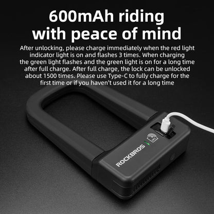 ROCKBROS Smart U-Lock NFC Bike Lock