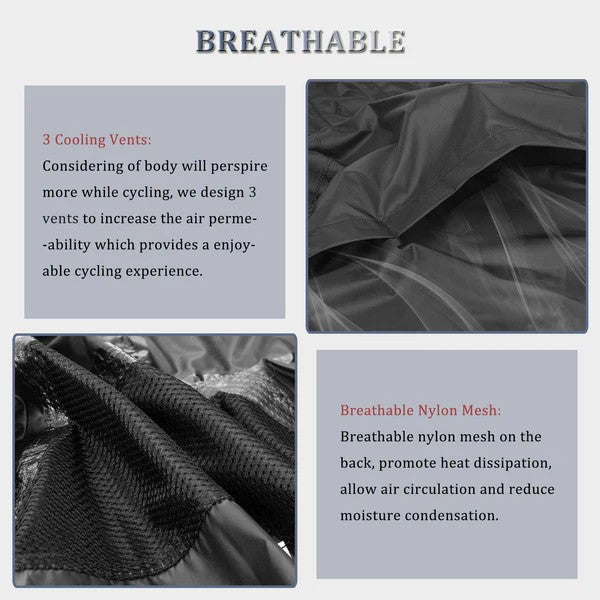 Unisex Waterproof Cycling Rain Jacket