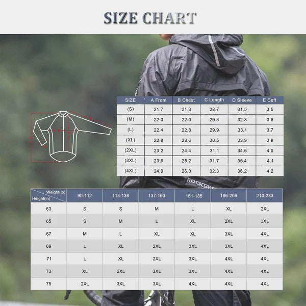 Unisex Waterproof Cycling Rain Jacket