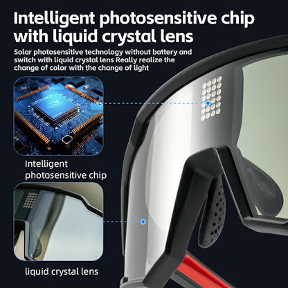 Smart Electronic Color-Changing Cycling Sunglasses