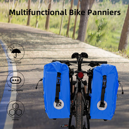 ROCKBROS Fully Waterproof Bike Pannier Large Capacity