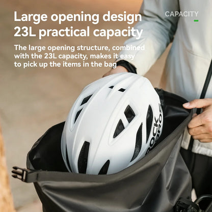 100% Waterproof Bike Rack Bag Lightweight 23L