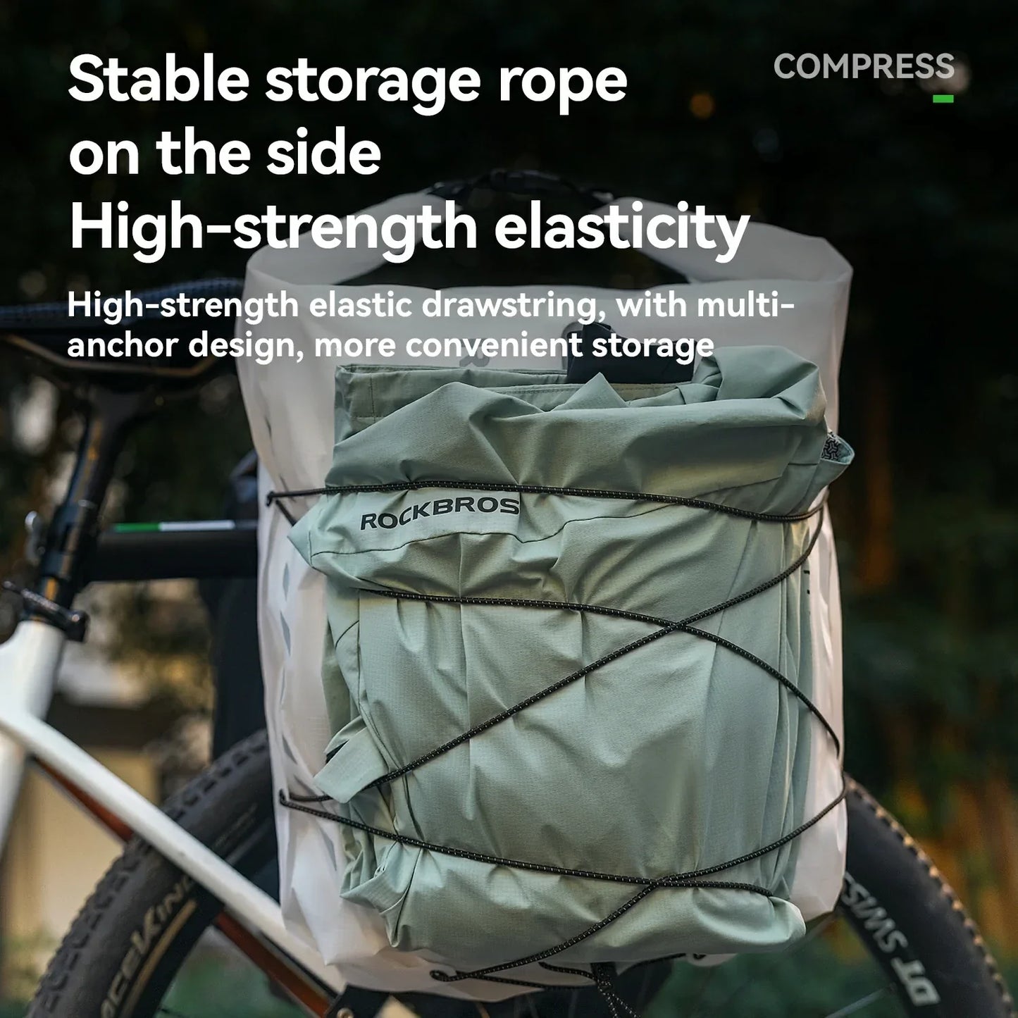 100% Waterproof Bike Rack Bag 23L Lightweight