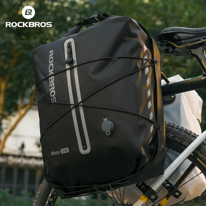 100% Waterproof Bike Rack Bag Lightweight 23L