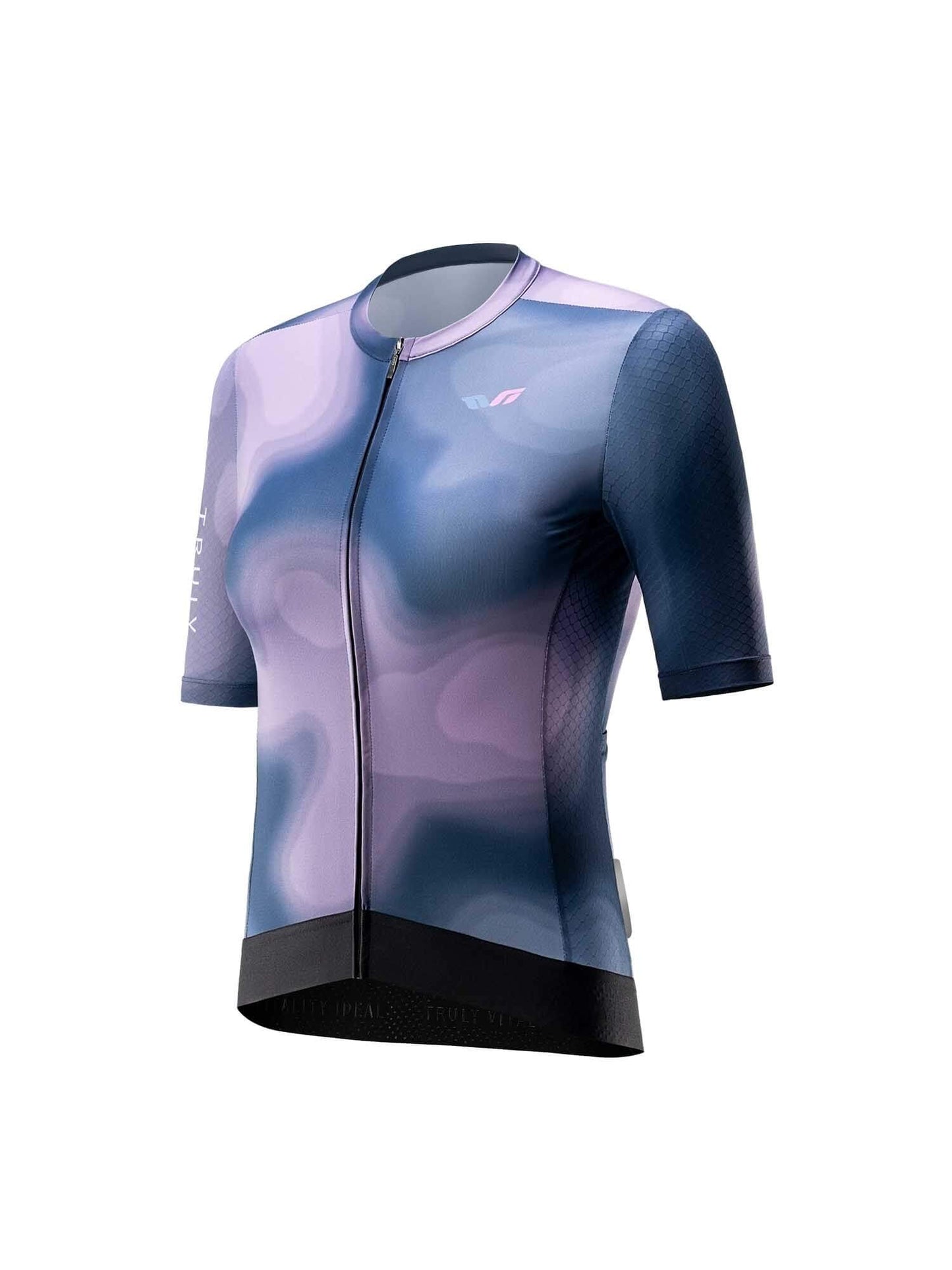 Women's TVI Short-Sleeve Cycling Jersey Gradient – Blue to Purple Gradient