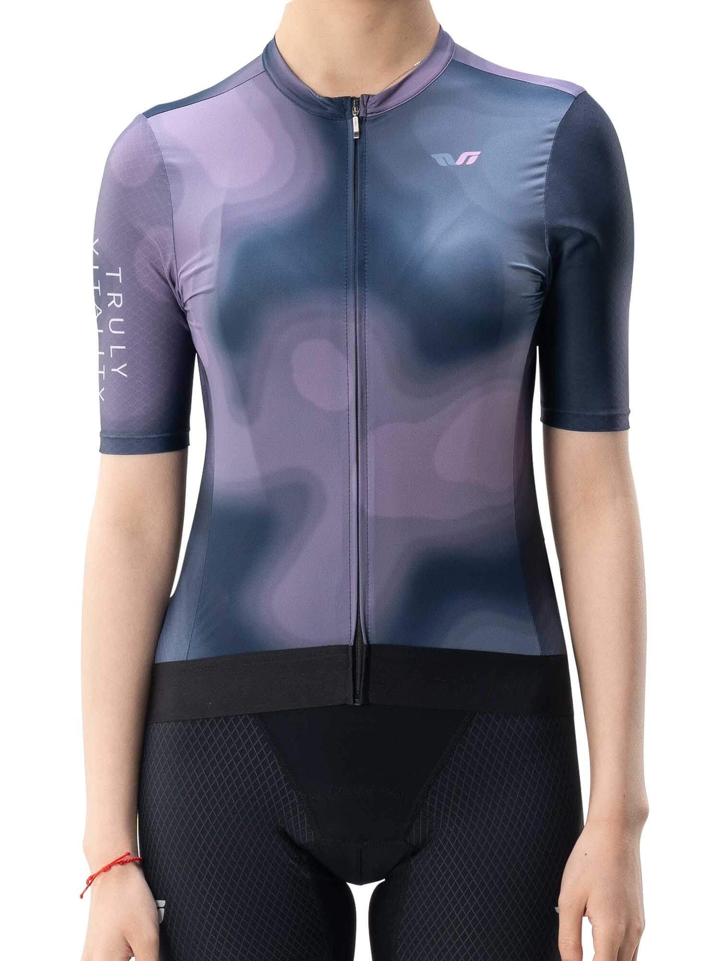 Women's TVI Short-Sleeve Cycling Jersey Gradient – Blue to Purple Gradient