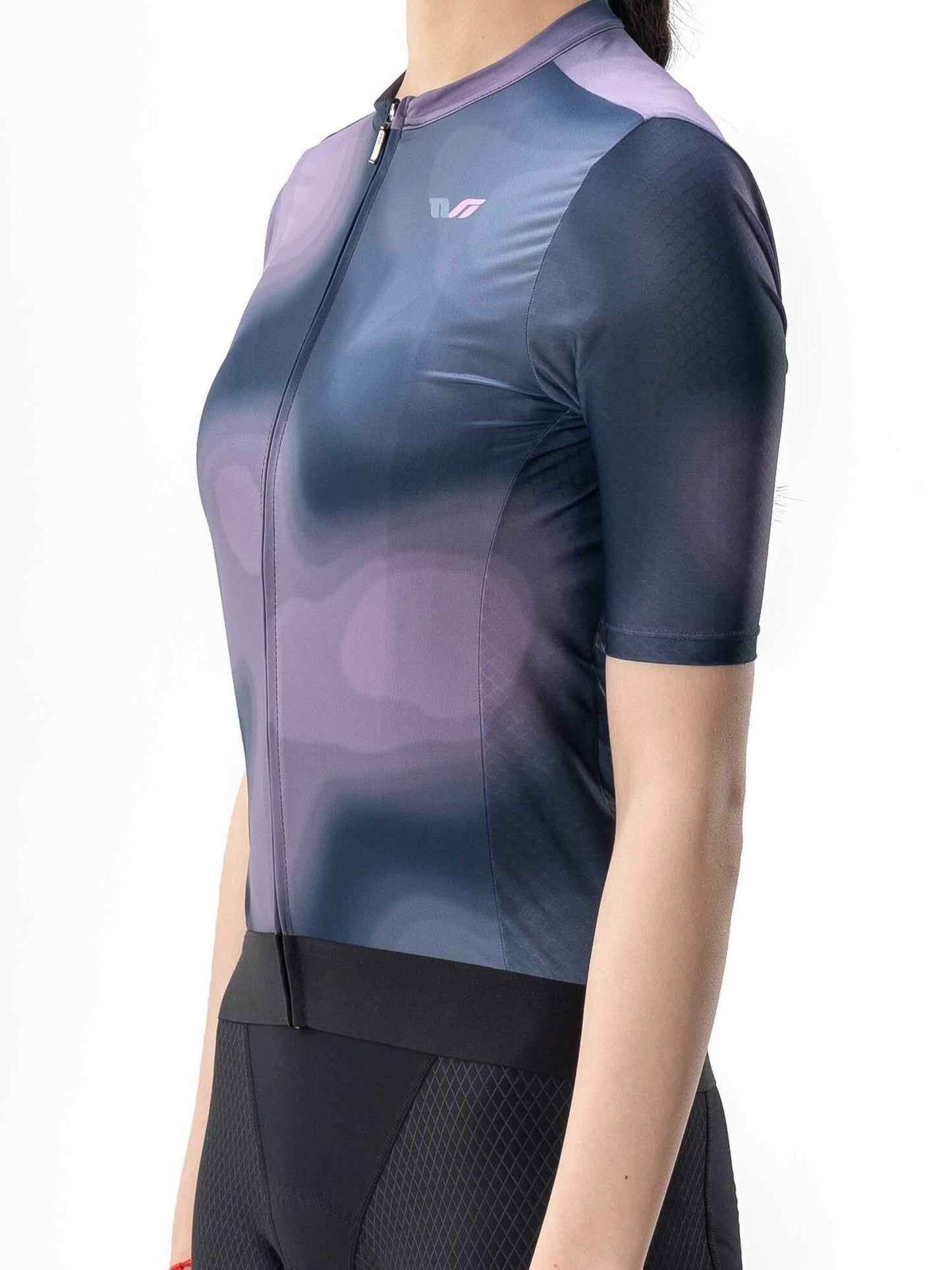 Women's TVI Short-Sleeve Cycling Jersey Gradient – Blue to Purple Gradient