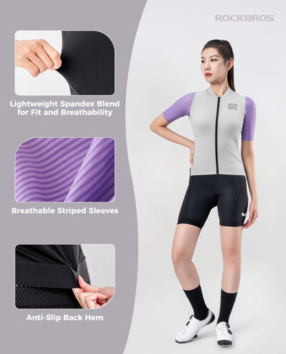 Women's Breathable Short-Sleeve Cycling Jersey