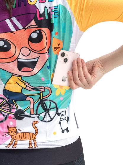 Women's TVI Vibrant Vacation Short-Sleeve Cycling Jersey