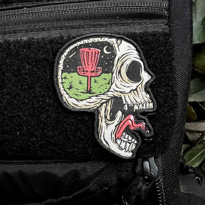 Screaming Skull Disc Golf Patch - Hook And Loop