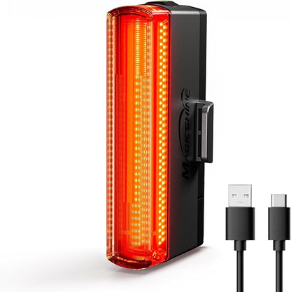 Magicshine Tail Light SEEMEE 50 V2.0, Rear Bike Light with USB C Rechargeable, 50 Lumen IPX6 Waterproof Bicycle Tail Lights for Night Riding, Smart Cycling Safety Bike Taillights