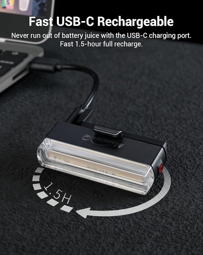 Magicshine Tail Light SEEMEE 50 V2.0, Rear Bike Light with USB C Rechargeable, 50 Lumen IPX6 Waterproof Bicycle Tail Lights for Night Riding, Smart Cycling Safety Bike Taillights
