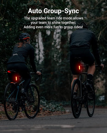 Magicshine Tail Light SEEMEE 50 V2.0, Rear Bike Light with USB C Rechargeable, 50 Lumen IPX6 Waterproof Bicycle Tail Lights for Night Riding, Smart Cycling Safety Bike Taillights