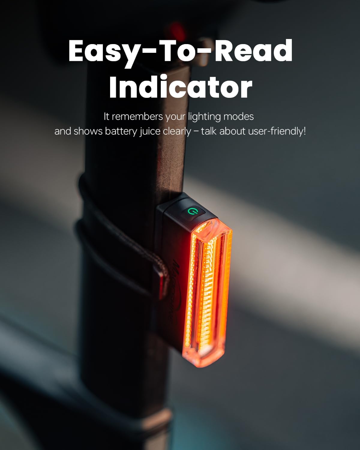 Magicshine Tail Light SEEMEE 50 V2.0, Rear Bike Light with USB C Rechargeable, 50 Lumen IPX6 Waterproof Bicycle Tail Lights for Night Riding, Smart Cycling Safety Bike Taillights