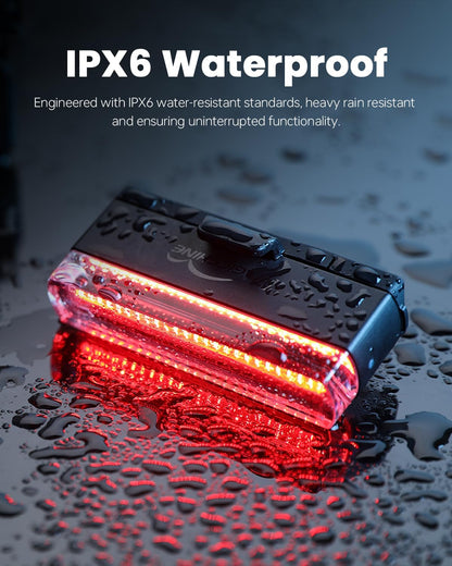 Magicshine Tail Light SEEMEE 50 V2.0, Rear Bike Light with USB C Rechargeable, 50 Lumen IPX6 Waterproof Bicycle Tail Lights for Night Riding, Smart Cycling Safety Bike Taillights