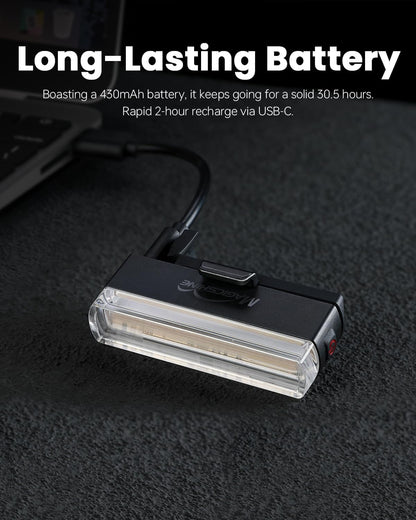 Magicshine Tail Light SEEMEE 50 V2.0, Rear Bike Light with USB C Rechargeable, 50 Lumen IPX6 Waterproof Bicycle Tail Lights for Night Riding, Smart Cycling Safety Bike Taillights