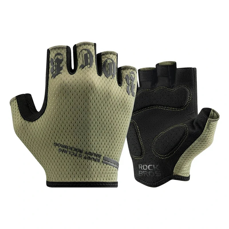 Half-Finger Cycling Gloves with SBR Shock-Absorbing Palm Pads