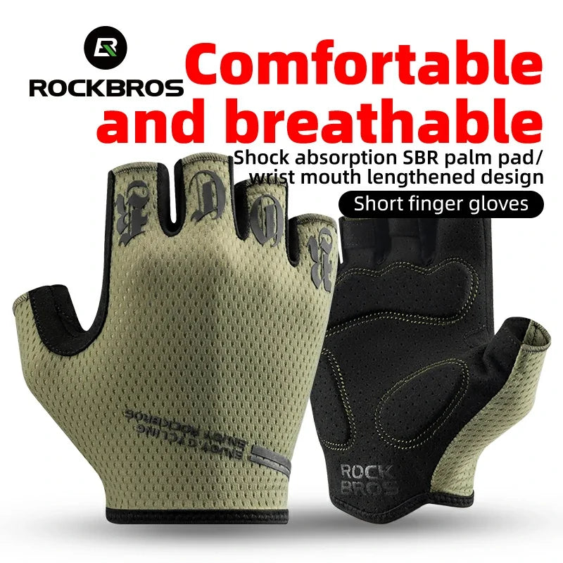 Half-Finger Cycling Gloves with SBR Shock-Absorbing Palm Pads