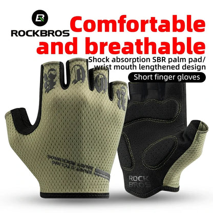 Half-Finger Cycling Gloves with SBR Shock-Absorbing Palm Pads