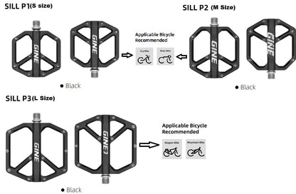 GINE SILL-Aluminum Alloy Bicycle Platform Pedals