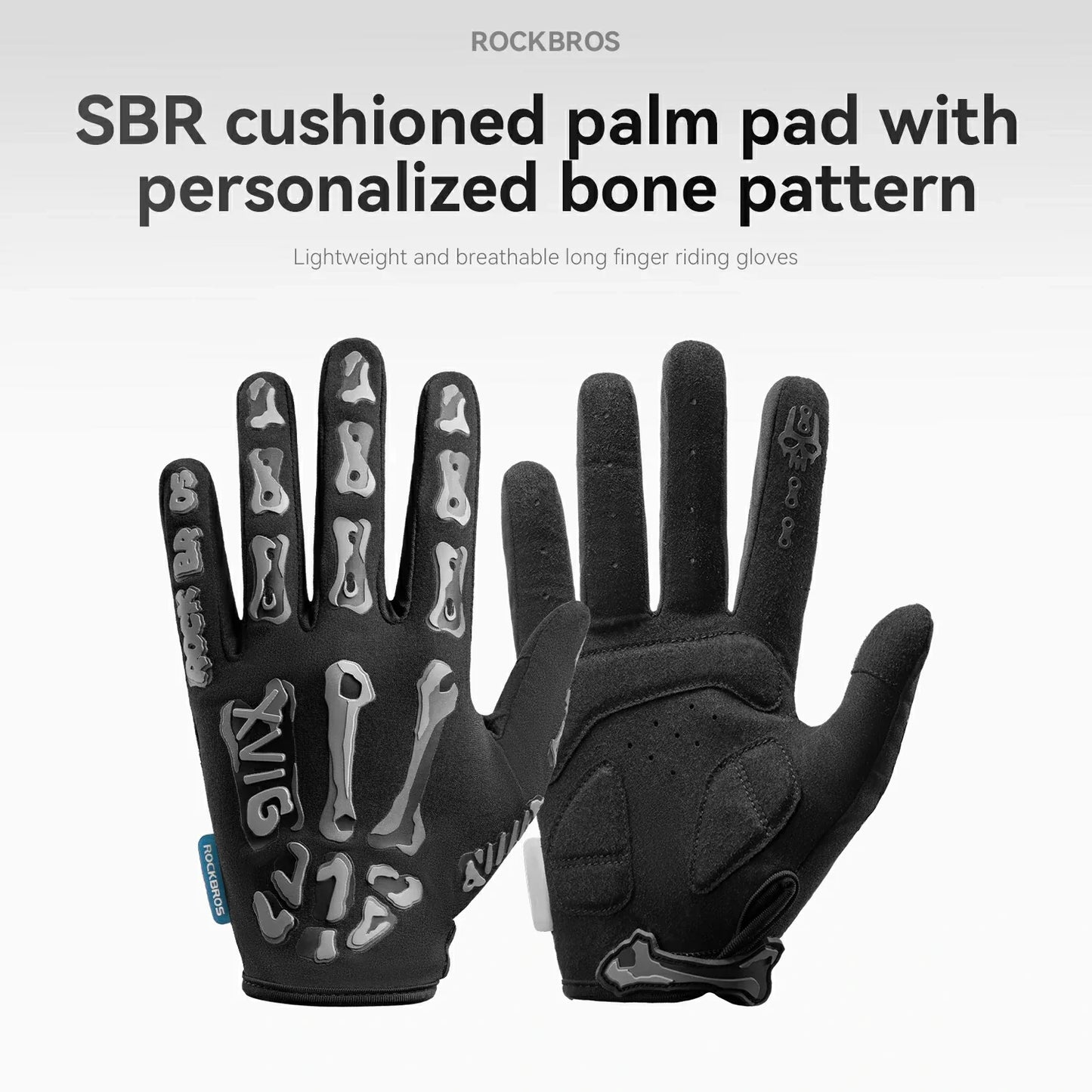 Full Finger Cycling Gloves Padded Touchscreen
