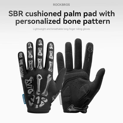 Full Finger Cycling Gloves Padded Touchscreen