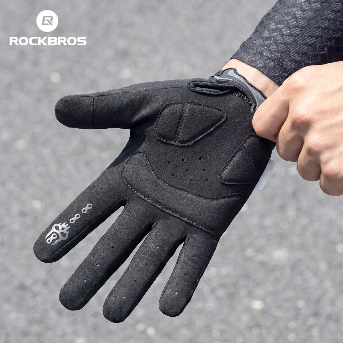 Full Finger Cycling Gloves Padded Touchscreen