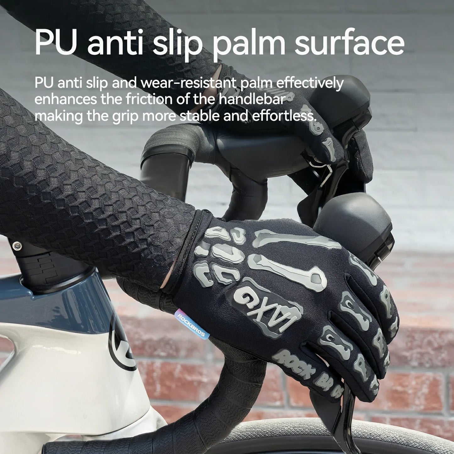 Full Finger Cycling Gloves Padded Touchscreen