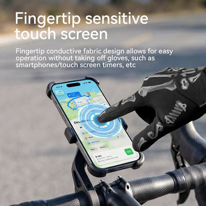 Full Finger Cycling Gloves Padded Touchscreen