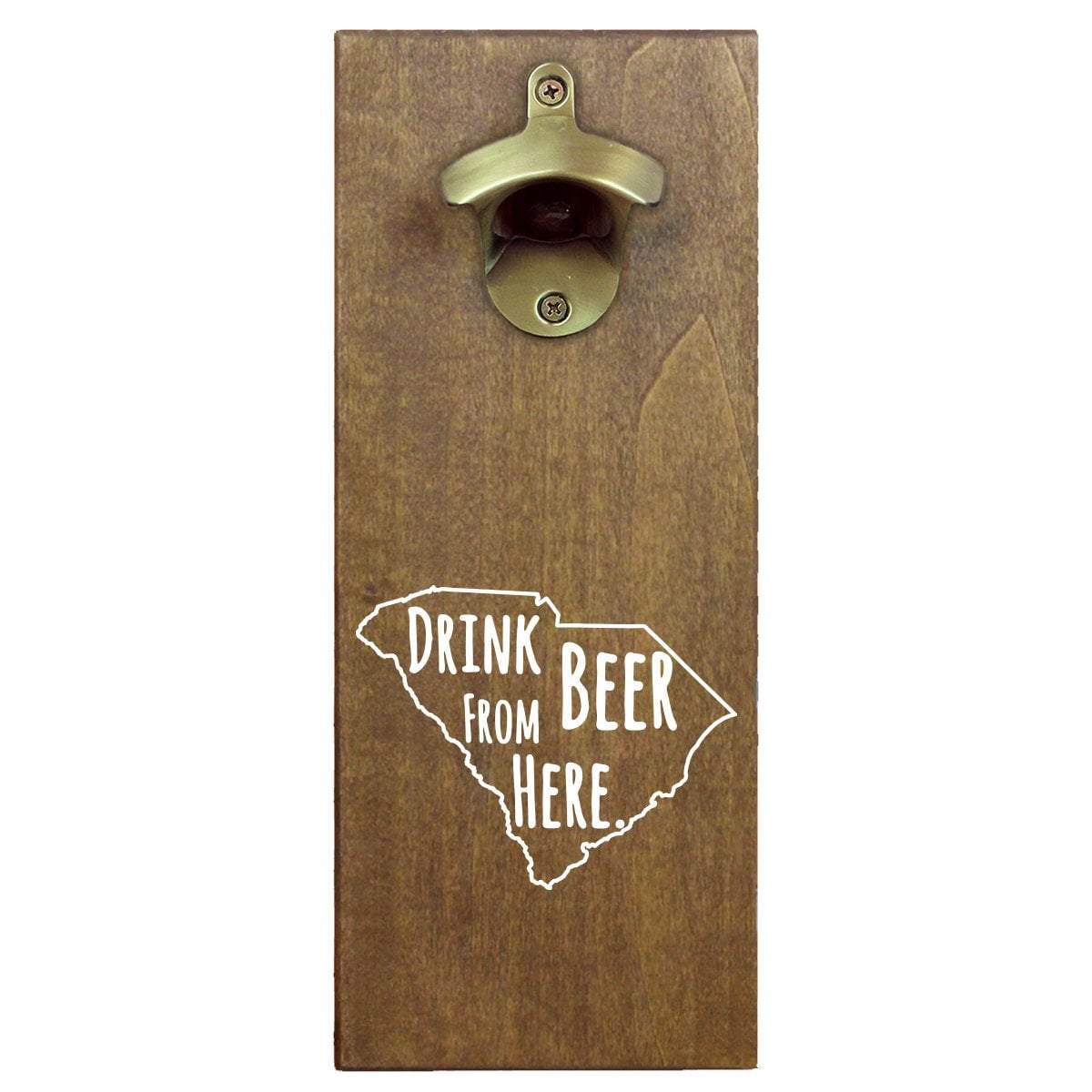 South Carolina Drink Beer From Here Cap Catching Magnetic Bottle Opener