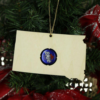 South Dakota Beer Cap Map Ornaments