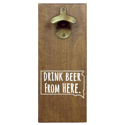 South Dakota Drink Beer From Here Cap Catching Magnetic Bottle Opener