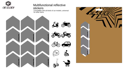 ENLEE 12pcs Lightweight MTB Bicycle Wheel Rim Reflective Stickers Bike Rim Safety Reflector