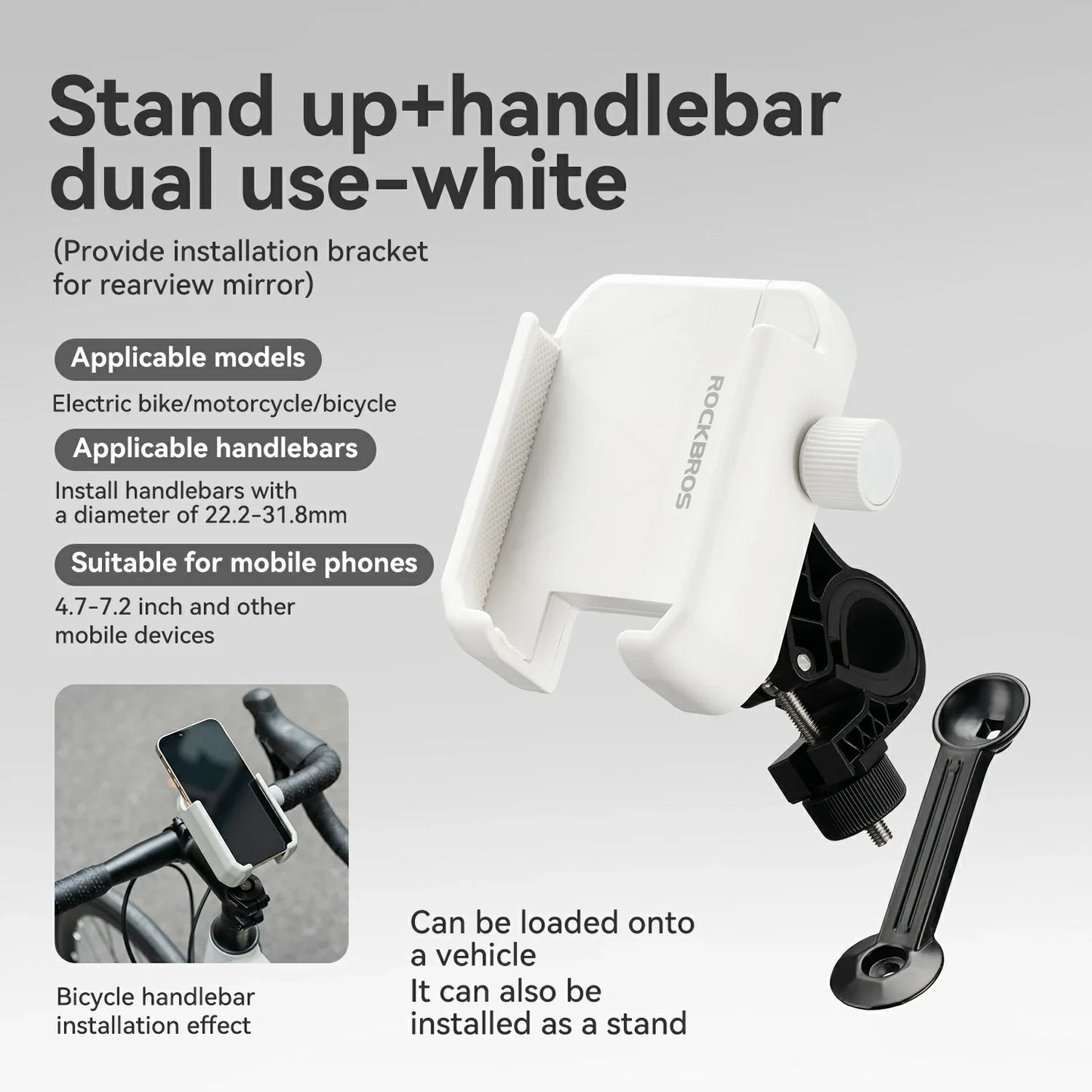 Bike Phone Holder Half Wrap Anti-Overload for 4.7-7.2''